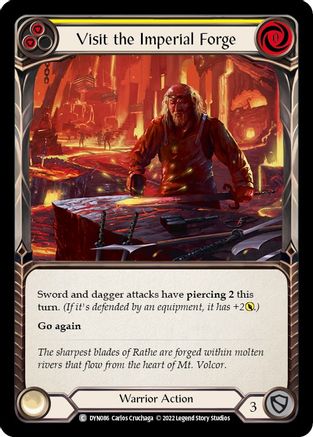 Visit the Imperial Forge (Yellow) (DYN086) Rainbow Foil - Dynasty