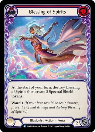 Blessing of Spirits (Red) (DYN218) Rainbow Foil - Dynasty