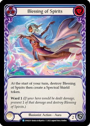 Blessing of Spirits (Blue) (DYN220) Rainbow Foil - Dynasty