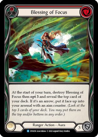 Blessing of Focus (Red) (DYN159) Rainbow Foil - Dynasty
