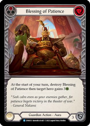 Blessing of Patience (Red) [DYN033] (Dynasty)  Rainbow Foil | Silver Goblin