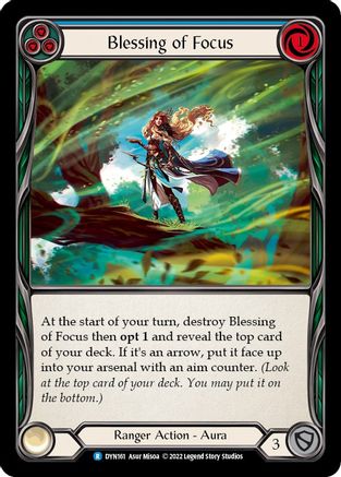 Blessing of Focus (Blue) (DYN161) Rainbow Foil - Dynasty