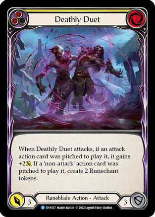 Deathly Duet (Yellow) (DYN177) Rainbow Foil - Dynasty