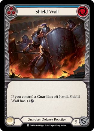 Shield Wall (Blue) (DYN038) Rainbow Foil - Dynasty