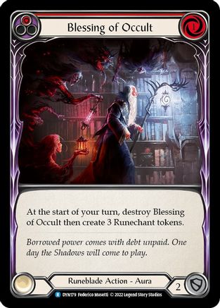 Blessing of Occult (Red) (DYN179) Rainbow Foil - Dynasty
