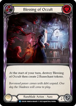 Blessing of Occult (Yellow) (DYN180) Rainbow Foil - Dynasty