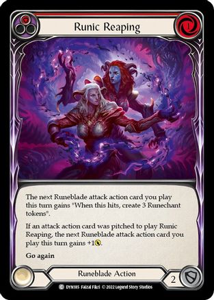 Runic Reaping (Red) (DYN185) Rainbow Foil - Dynasty