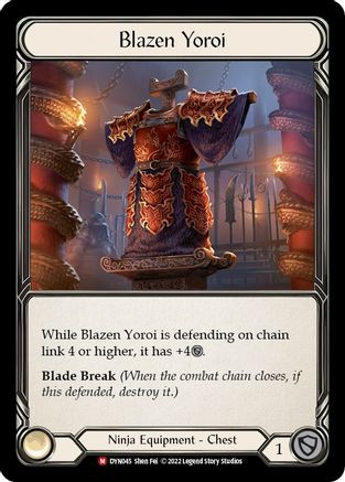 Blazen Yoroi (DYN045) Rainbow Foil - Dynasty