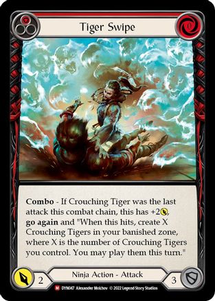 Tiger Swipe (DYN047) Rainbow Foil - Dynasty