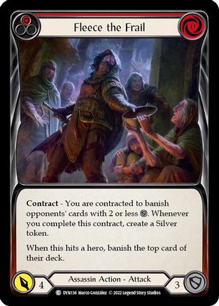Fleece the Frail (Red) (DYN136) Rainbow Foil - Dynasty