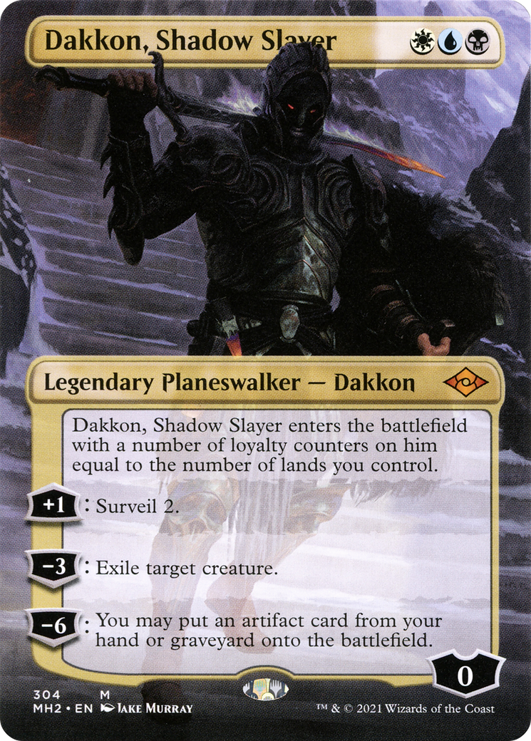 Dakkon, Shadow Slayer (Borderless) [Modern Horizons 2] | Silver Goblin