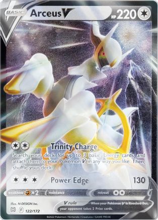 Arceus V (122/172) (Metal Card) [Sword & Shield: Brilliant Stars] | Silver Goblin