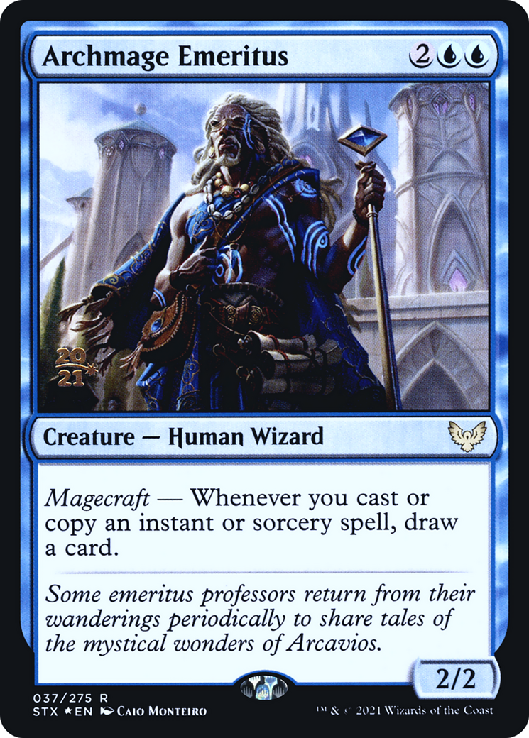 Archmage Emeritus [Strixhaven: School of Mages Prerelease Promos] | Silver Goblin