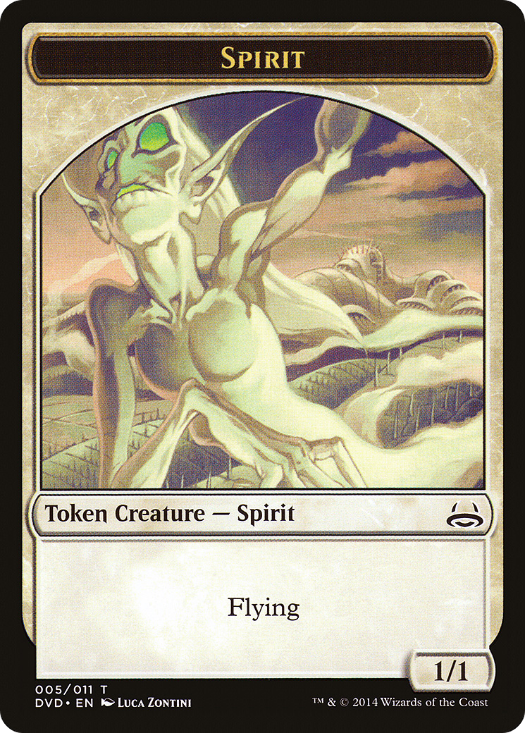 Spirit Token (Divine vs. Demonic) [Duel Decks Anthology Tokens] | Silver Goblin