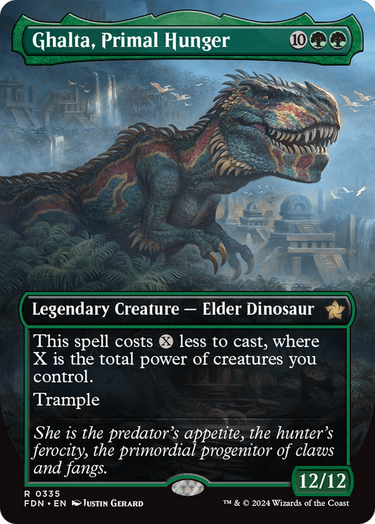 Ghalta, Primal Hunger (Borderless) [Foundations] Foil