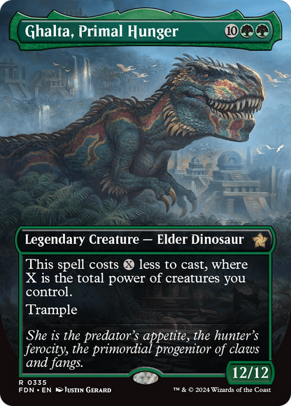 Ghalta, Primal Hunger (Borderless) [Foundations] Foil