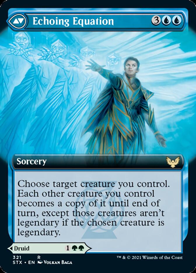 Augmenter Pugilist // Echoing Equation (Extended Art) [Strixhaven: School of Mages] Foil