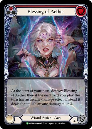 Blessing of Aether (Red) - LGS116 (LGS116) Rainbow Foil - Flesh and Blood: Promo Cards