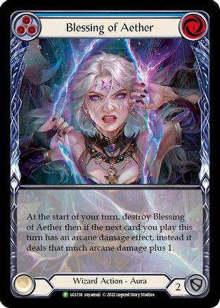 Blessing of Aether (Blue) (LGS118) Rainbow Foil - FaB Promos