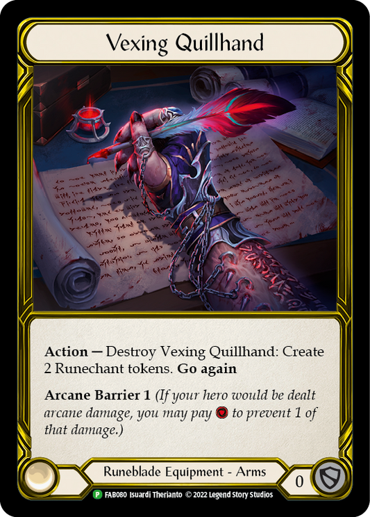 Vexing Quillhand - FAB080 Cold Foil (FAB080) - Flesh and Blood: Promo Cards