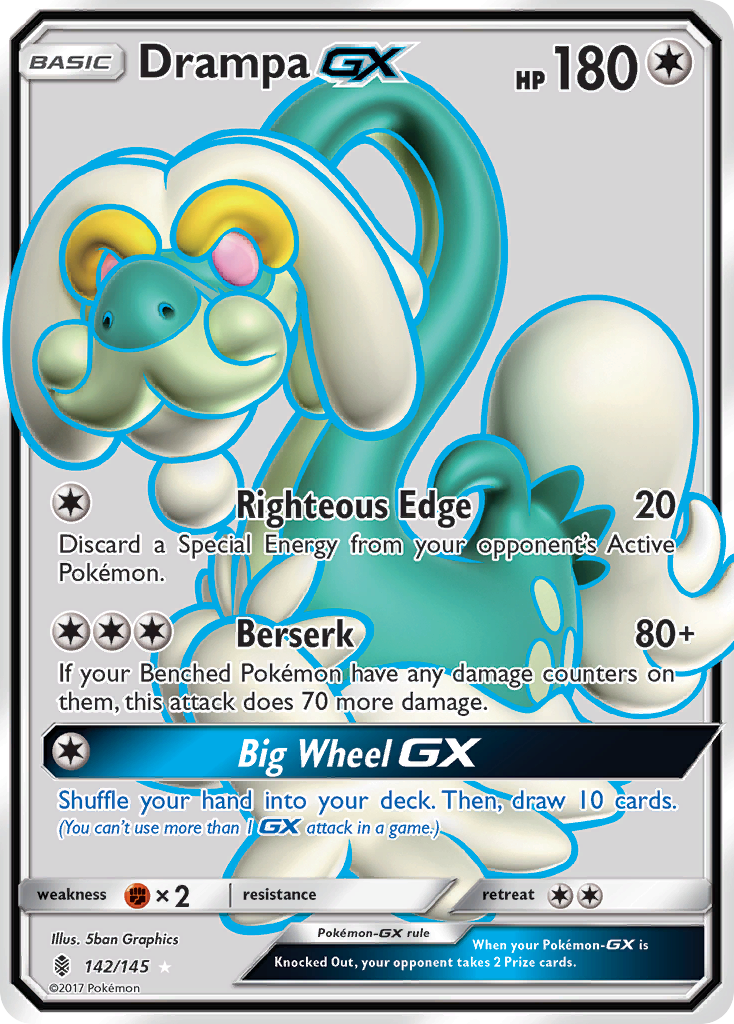 Drampa GX (142/145) [Sun & Moon: Guardians Rising] | Silver Goblin