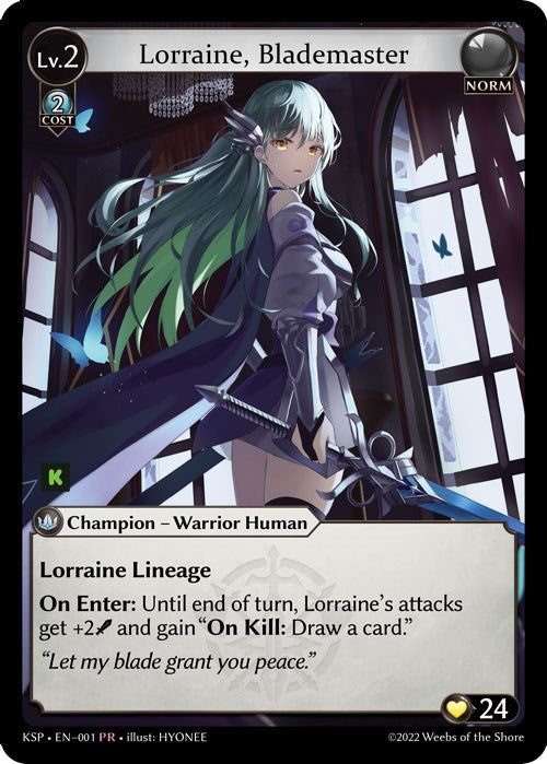 Lorraine, Blademaster (1) [Promotional Cards] | Silver Goblin