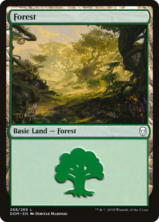 Forest (268) [Dominaria] Foil
