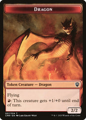 Dragon // Golem Double-Sided Token [Commander Legends Tokens] | Silver Goblin