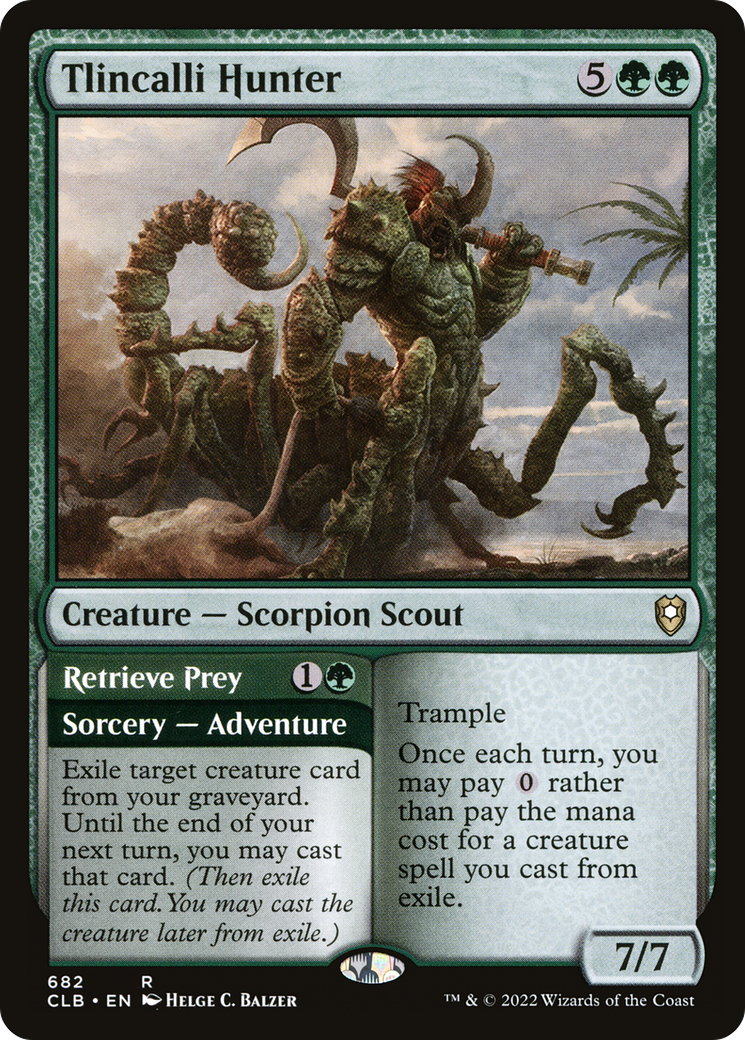 Tlincalli Hunter // Retrieve Prey [Commander Legends: Battle for Baldur's Gate]