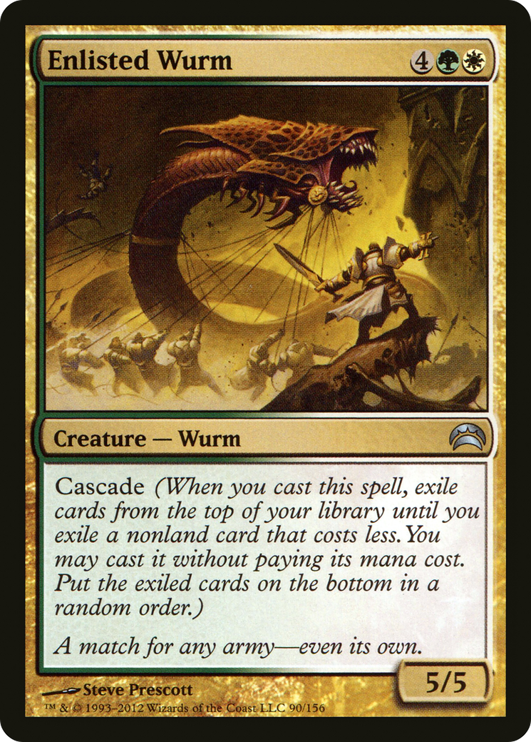Enlisted Wurm (090) Foil - Planechase 2012