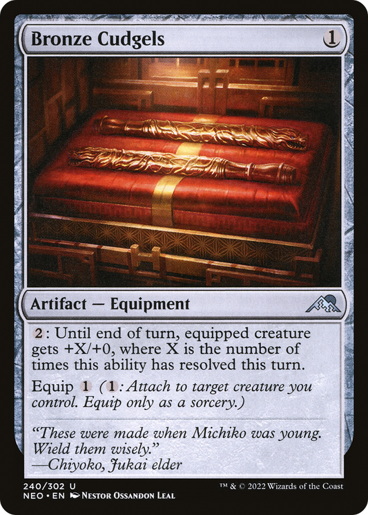 Bronze Cudgels [Kamigawa: Neon Dynasty] Foil