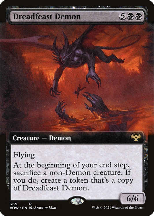 Dreadfeast Demon (Extended Art) [Innistrad: Crimson Vow] Foil