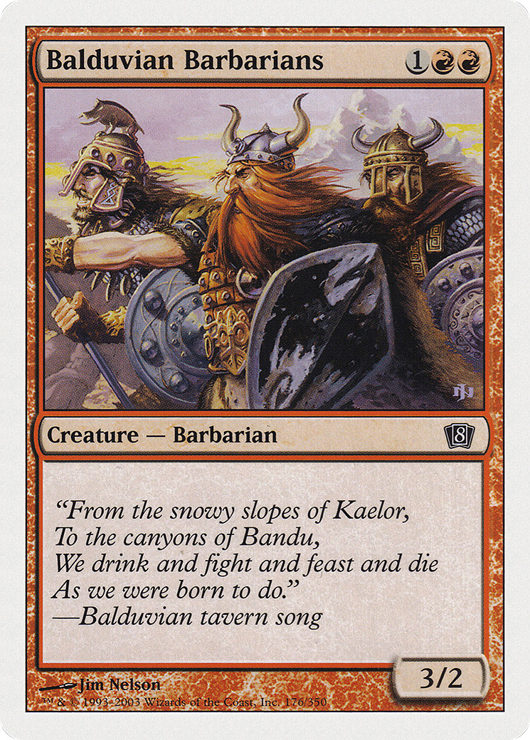 Balduvian Barbarians (176) - Eighth Edition