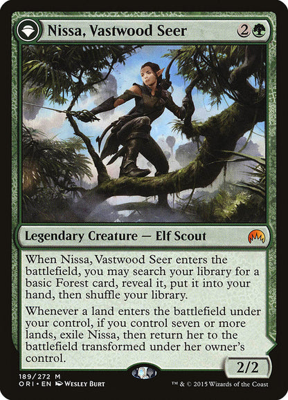 Nissa, Vastwood Seer // Nissa, Sage Animist [Magic Origins] Foil