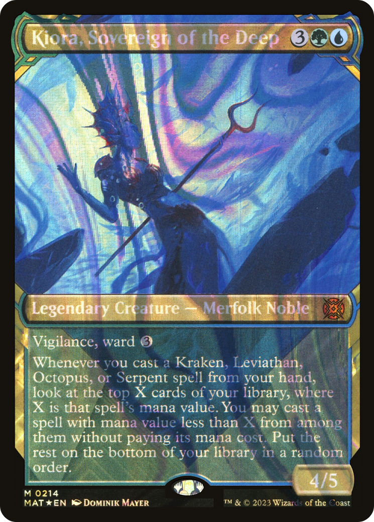 Kiora, Sovereign of the Deep (Showcase Halo Foil) [March of the Machine: The Aftermath] | Silver Goblin