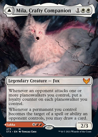 Mila, Crafty Companion // Lukka, Wayward Bonder (Borderless) [Strixhaven: School of Mages] Foil