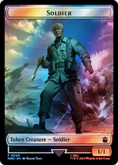 Soldier // Beast Double-Sided Token (Surge Foil) [Doctor Who Tokens] | Silver Goblin