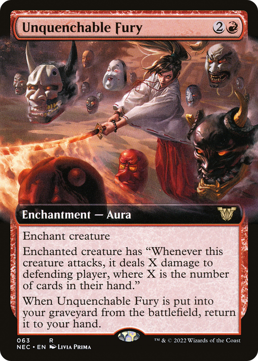 Unquenchable Fury (Extended Art) [Kamigawa: Neon Dynasty Commander]