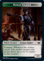 Zombie (008) // Human Soldier Double-Sided Token [Innistrad: Crimson Vow Tokens] | Silver Goblin