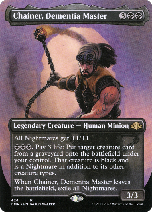 Chainer, Dementia Master (Borderless Alternate Art) [Dominaria Remastered] Foil