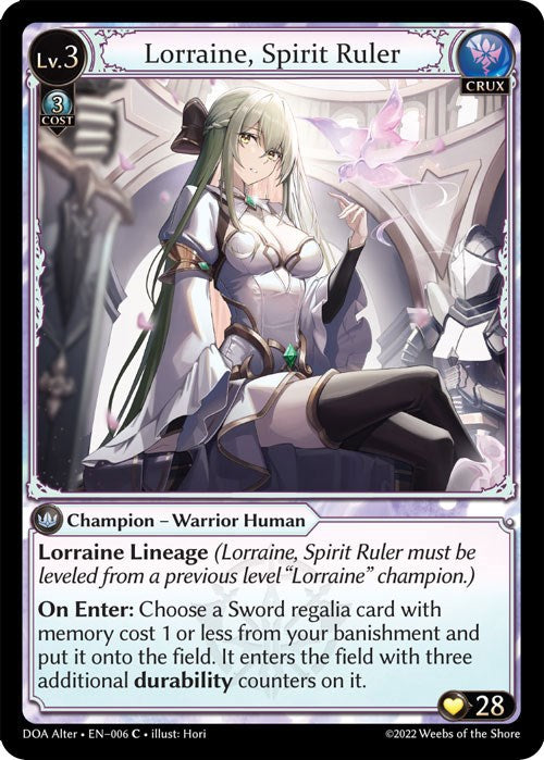 Lorraine, Spirit Ruler (006) [Dawn of Ashes: Alter Edition] Foil