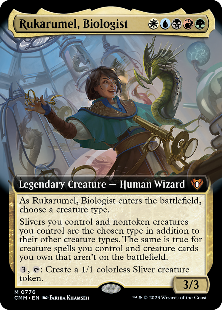Rukarumel, Biologist (Extended Art) [Commander Masters] Foil