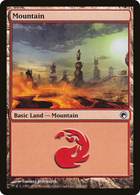 Mountain (244) [Scars of Mirrodin] Foil