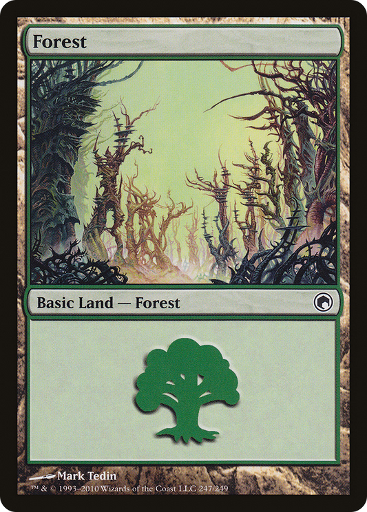 Forest (247) [Scars of Mirrodin] Foil