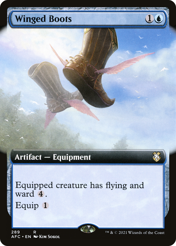 Winged Boots (Extended Art) [Dungeons & Dragons: Adventures in the Forgotten Realms Commander] | Silver Goblin