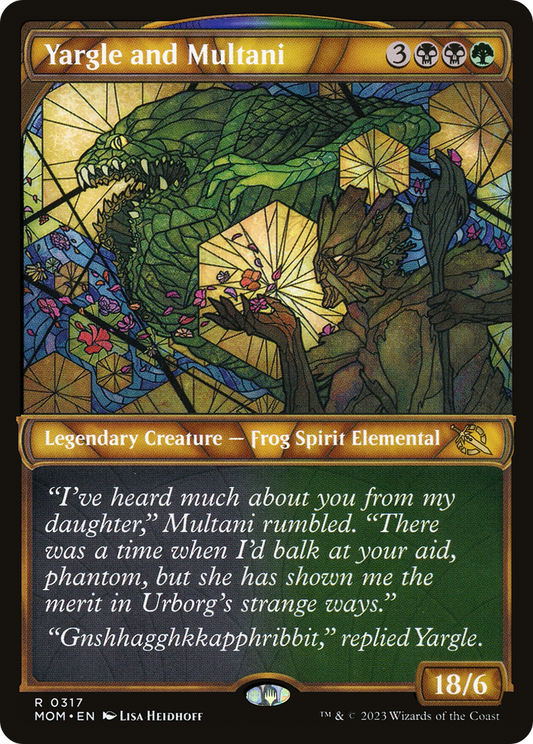 Yargle and Multani (Showcase Planar Booster Fun) [March of the Machine] Foil