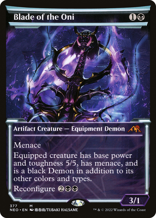 Blade of the Oni (Showcase Soft Glow) [Kamigawa: Neon Dynasty] Foil