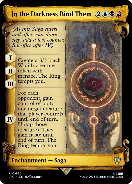 In the Darkness Bind Them [The Lord of the Rings: Tales of Middle-Earth Commander Showcase Scrolls] Foil