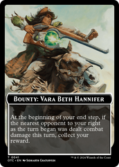 Bounty: Vara Beth Hannifer // Bounty Rules Double-Sided Token [Outlaws of Thunder Junction Commander Tokens] | Silver Goblin