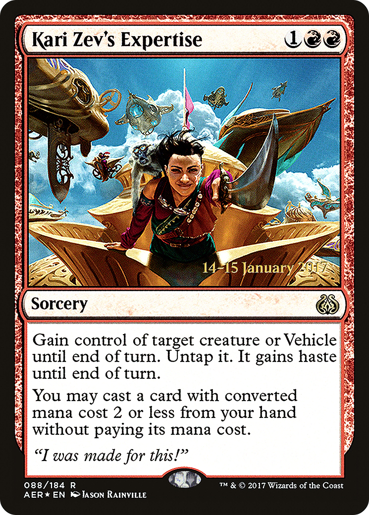 Kari Zev's Expertise [Aether Revolt Prerelease Promos]